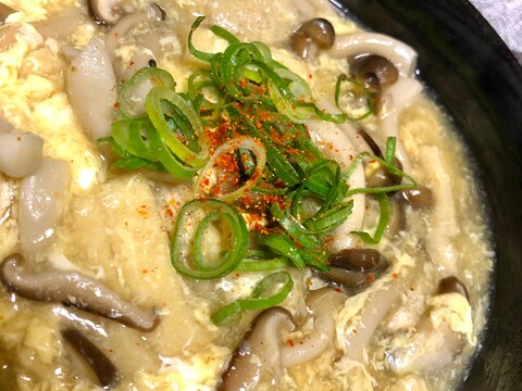 きのこたっぷり♪ゆず胡椒あんかけうどん